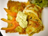 Black Bean Fiesta Stuffed Cabbage Rolls with Avocado Cashew Cream