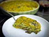Lemony Mustard Green & Potato Crustless Quiche