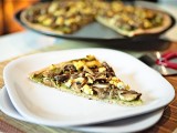 Wild Mushroom Pistachio Pesto Pizza with Tofu Chèvre