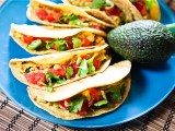 Cilantro Avocado Chickpea Salad Tacos