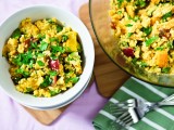 Lemon Parsley Millet & Couscous Salad with Lemon-Ginger Beets