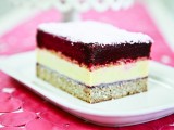 Sweet & Salty Ice Cream Layer Cake (a.k.a “Balsamic Beet Sorbet, Mango Lassi Ice Cream, Salted Maple Caramel Crunch, Coconut Pound Cake” Layer Cake)