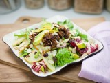 Asian Pear & Lemon Cucumber Salad with Rosemary Molasses Tempeh Bits