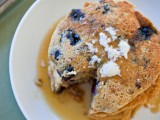 Lemon Blueberry Oatmeal Pancakes