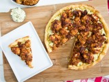 Buffalo Cauliflower Wing Pizza with Tofu Blue Cheese Spread