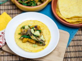 Chanterelle, White Bean & Cheesy Roasted Kabocha Tacos