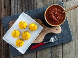 Polenta Cornballs with Easy Spicy Marinara Sauce