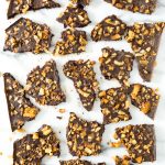 Vegan Salted Dark Chocolate Maple Bacon Bark