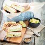 Harissa-Spiced Chickpea Avocado Salad Grilled Cheese Sandwiches