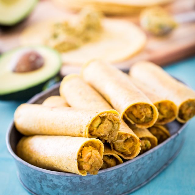 Chickpea Avocado Taquitos