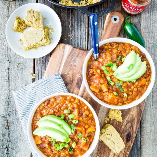 Harrisa Sweet Potato & Lentil Chili