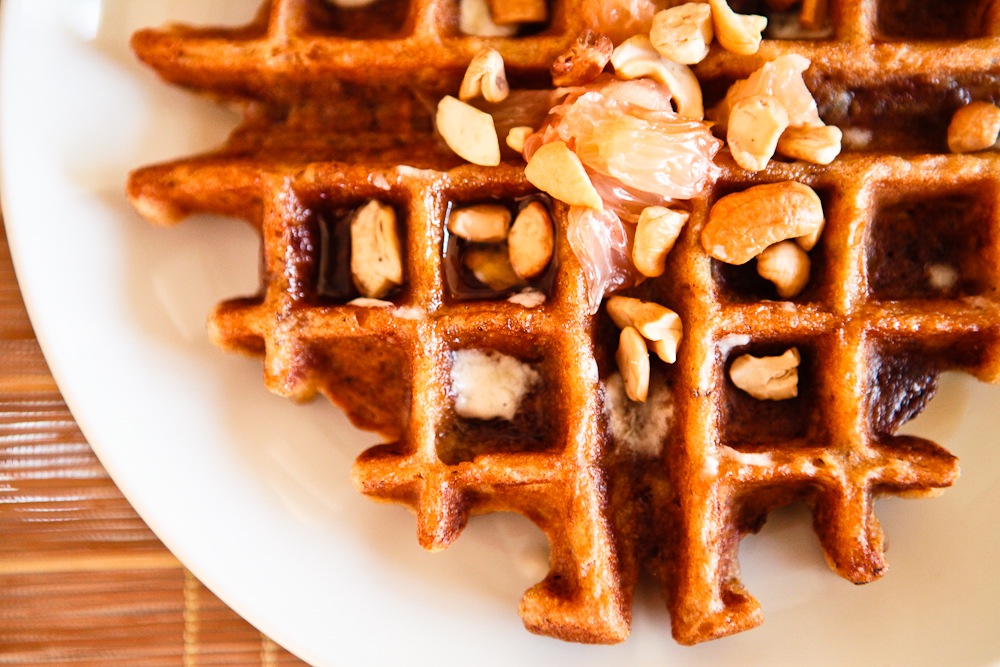 Roasted Grapefruit Waffles