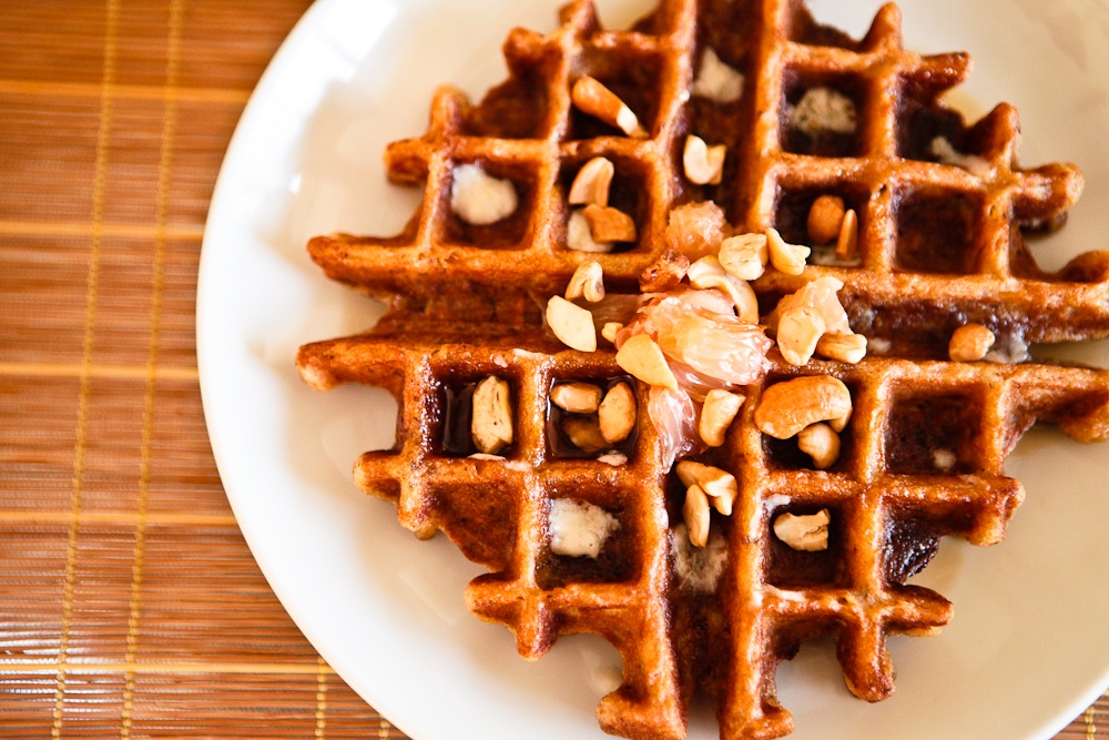 Roasted Grapefruit Waffles