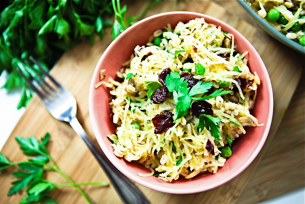 spaghetti squash & farro salad