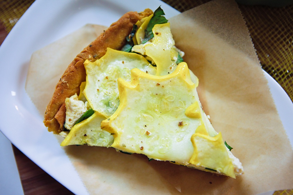 Star Squash Tofu Chevre Tart