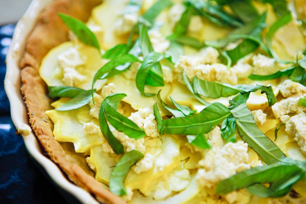 Star Squash Tofu Chèvre Tart