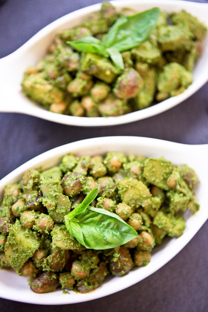 Pesto Potato Chickpea Salad