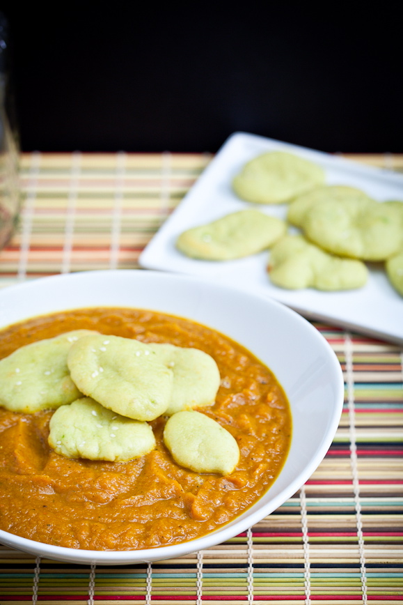 Curried Acorn Carrot Soup 