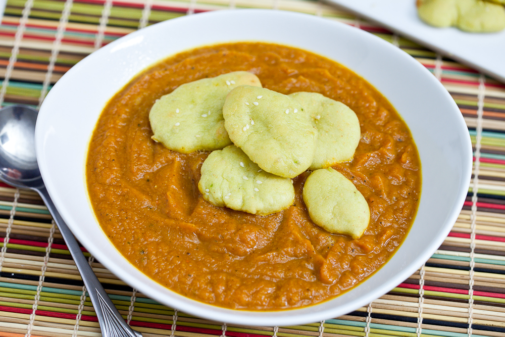 Curried Acorn Carrot Soup 