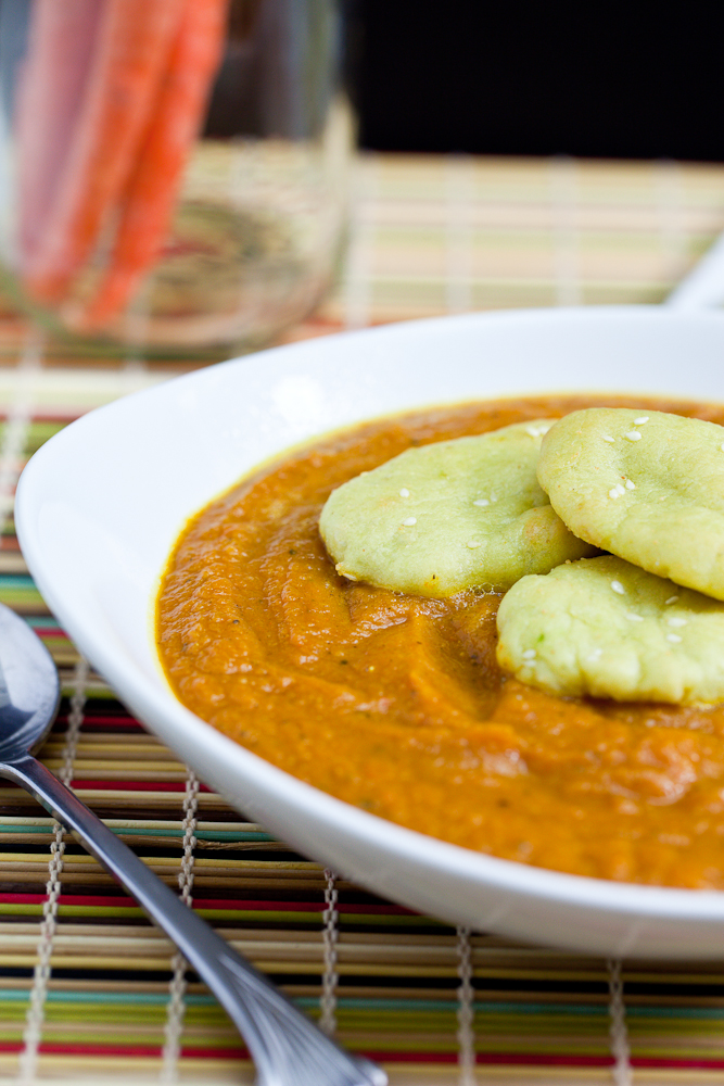 Curried Acorn Carrot Soup 