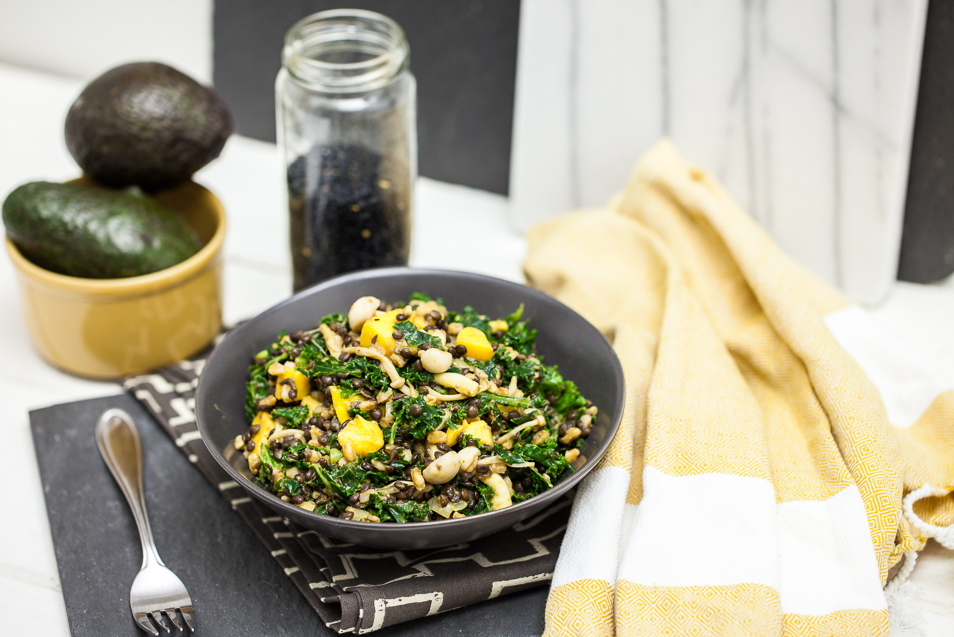 Beluga Lentil & Farro Kale Salad 