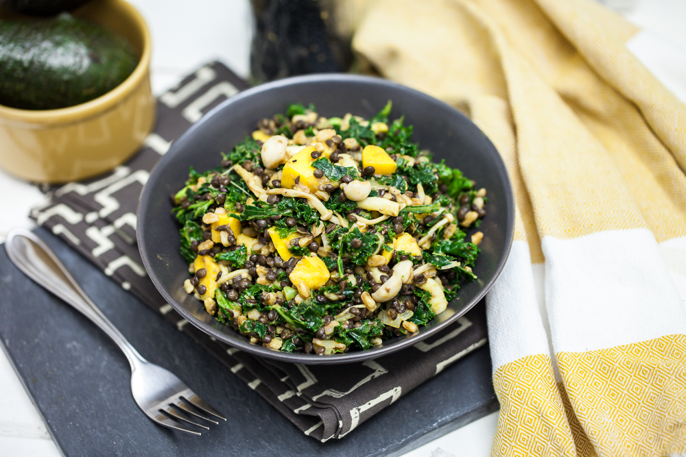 Beluga Lentil & Farro Kale Salad 