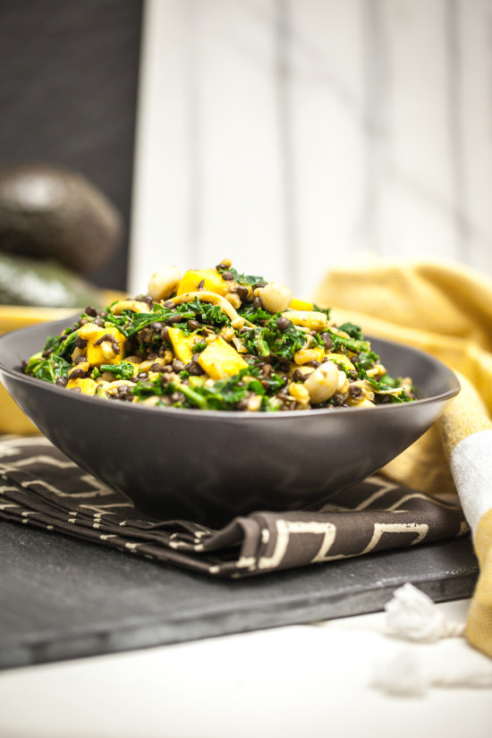 Beluga Lentil & Farro Kale Salad