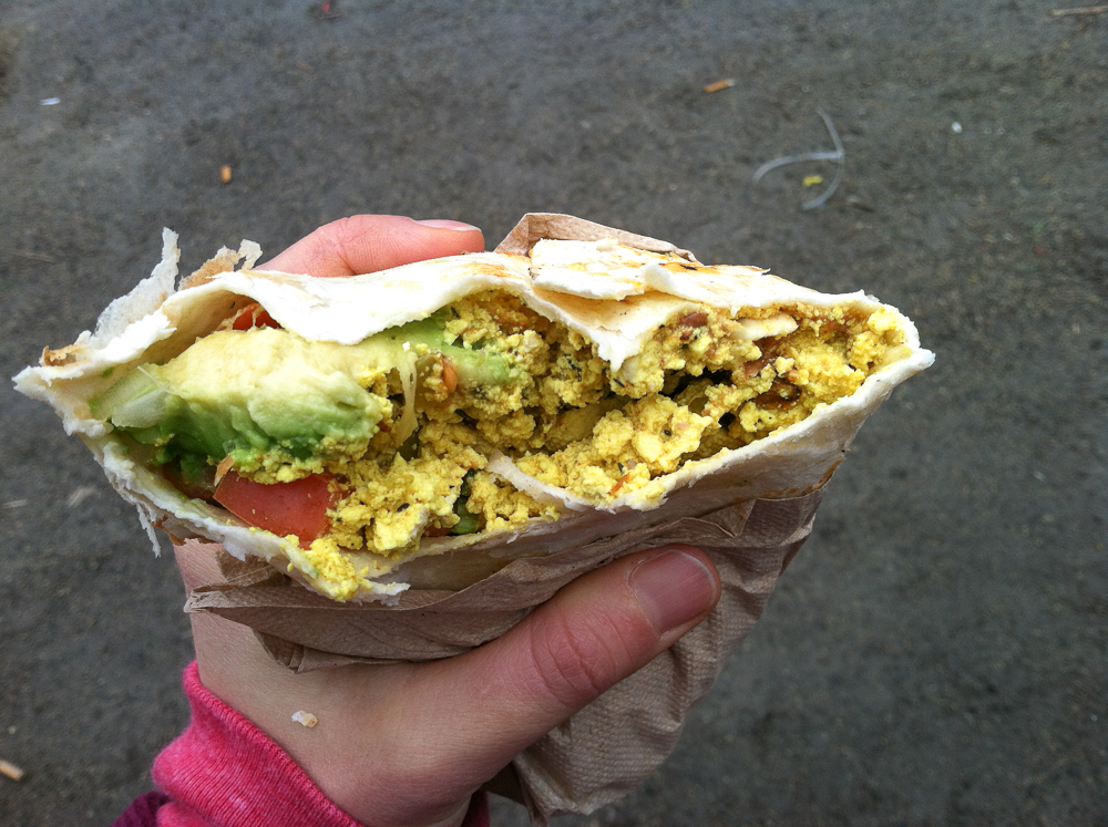 The Cinnamon Snail Breakfast Burrito