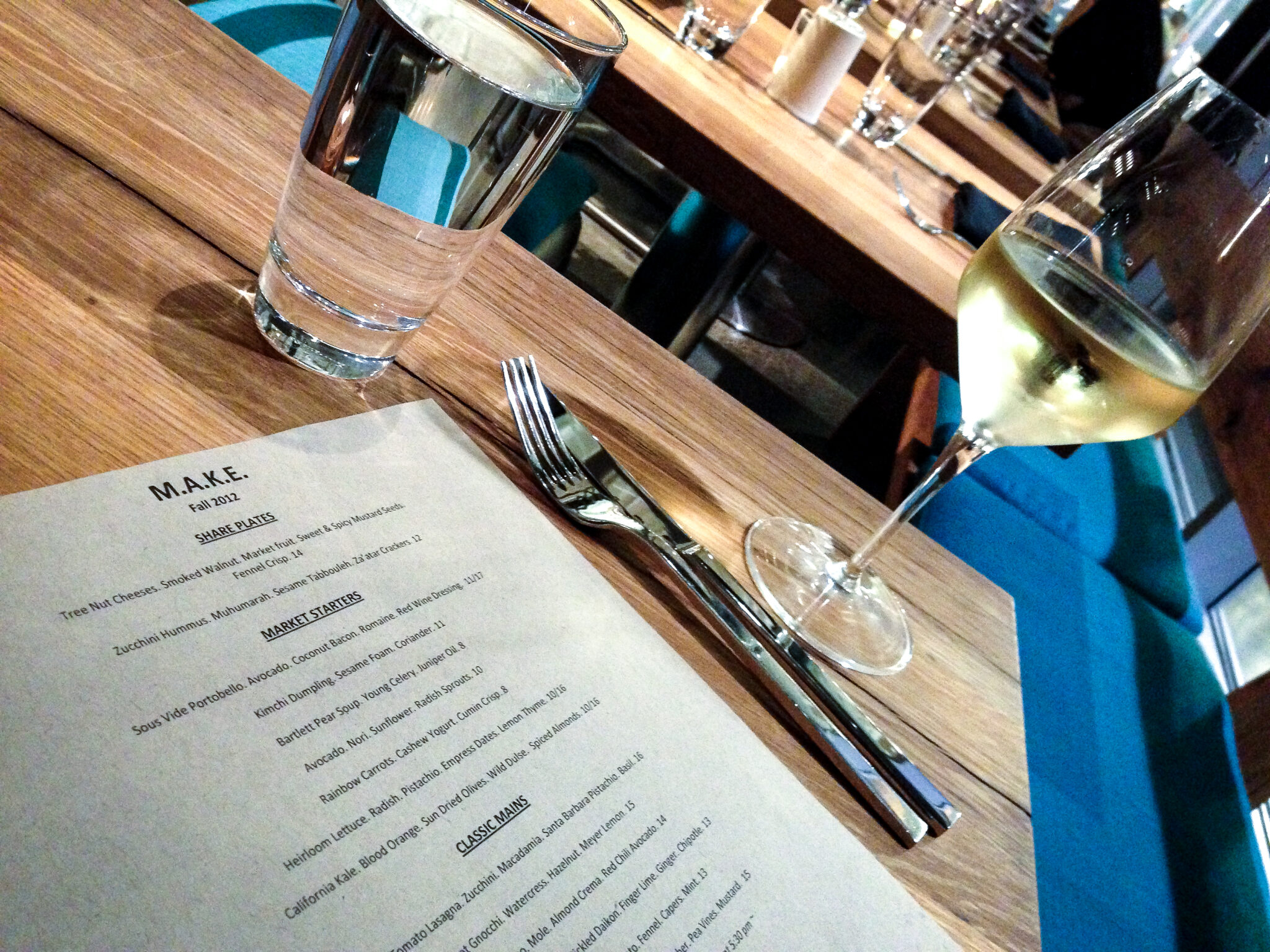 Dining in LA Matthew Kenney's M.A.K.E. Keepin' It Kind