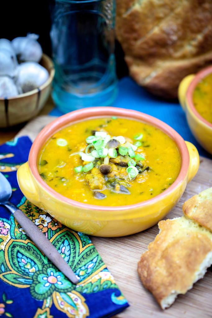 Sweet Potato Butternut Stew with White Beans and Chard