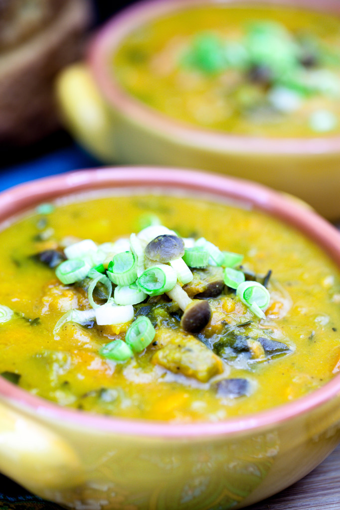 Sweet Potato Butternut Stew with White Beans and Chard 