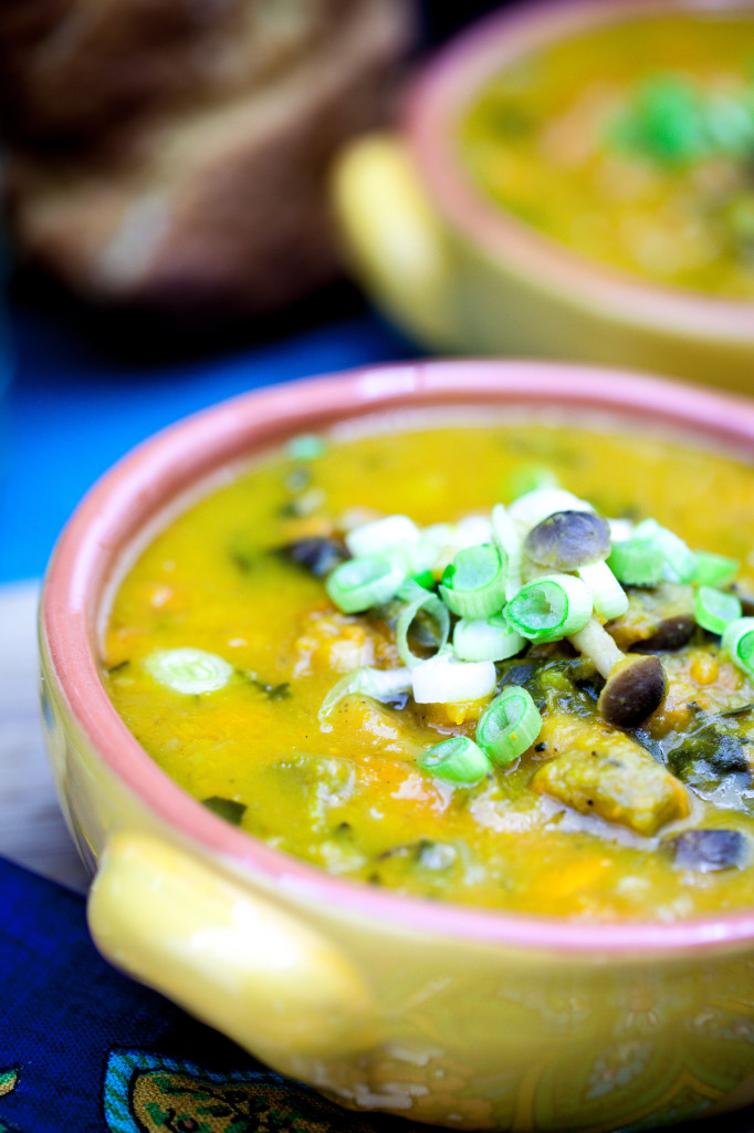 Sweet Potato Butternut Stew with White Beans and Chard 