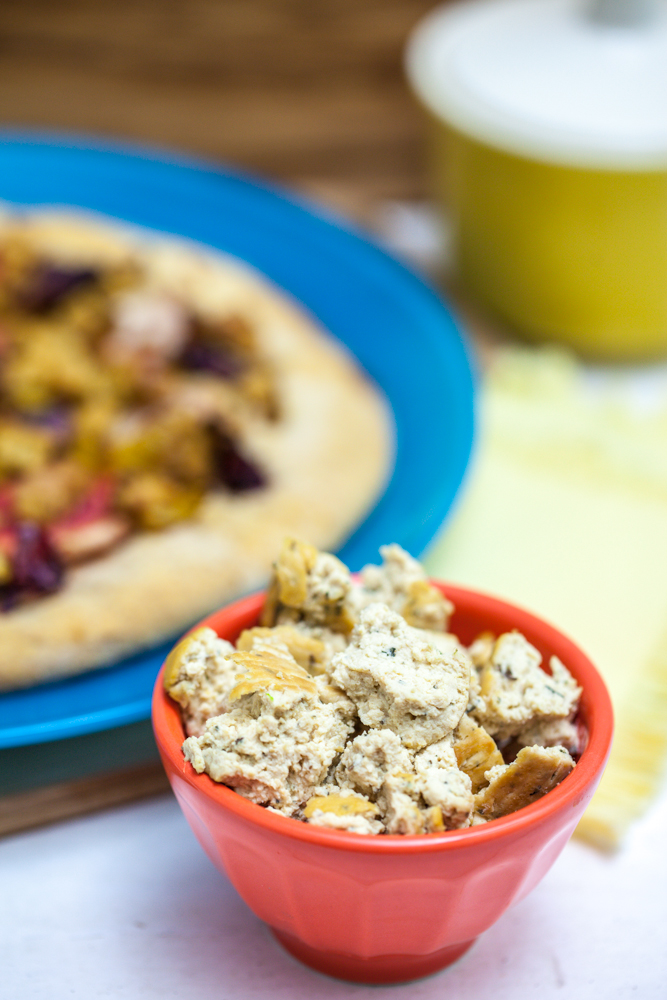 Roasted Beet, Blood Orange & Fennel Pizza with Tofu Chèvre 