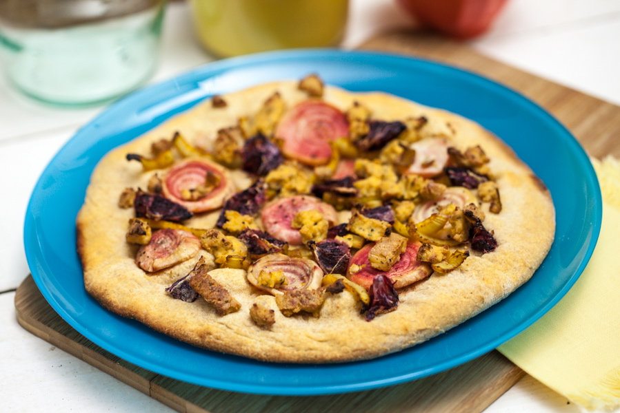 Roasted Beet, Blood Orange & Fennel Pizza with Tofu Chèvre