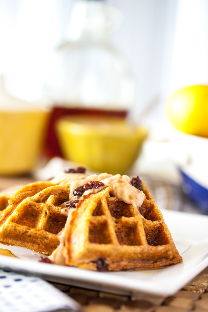 Carrot Cake Waffle Bites