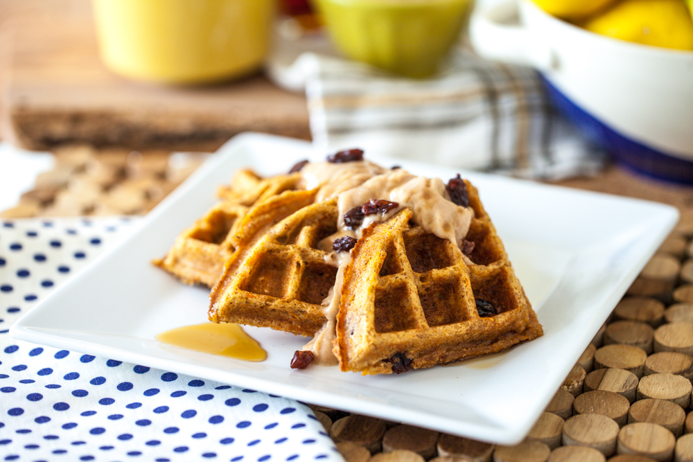 Carrot Cake Waffle Bites