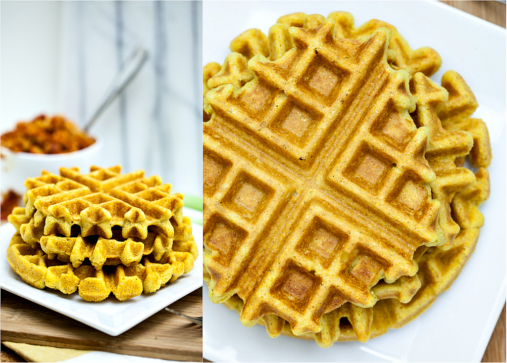 Cheesy Cornbread Waffles