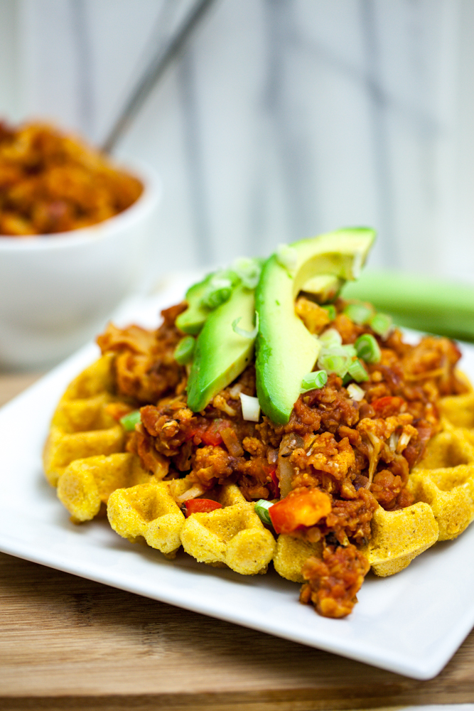 Cheesy Cornbread Waffles