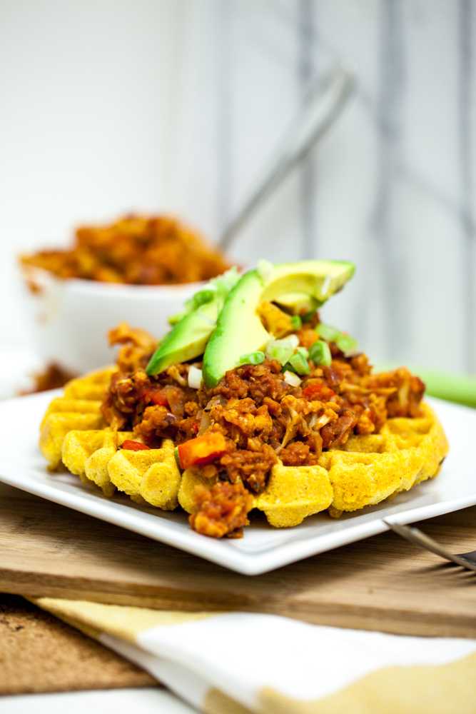 Cheesy Cornbread Waffles