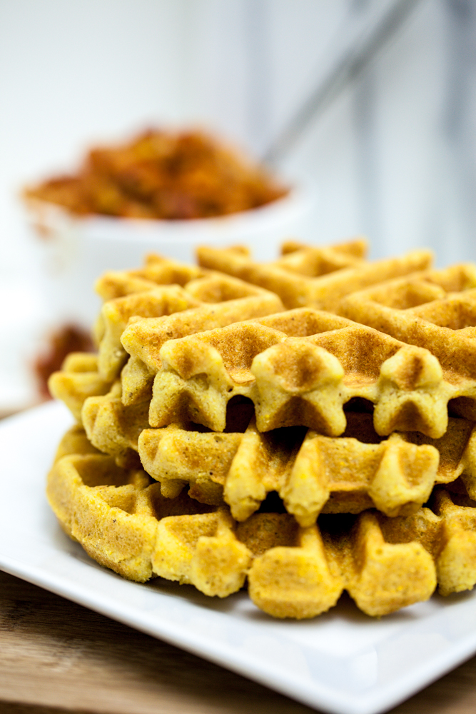 Cheesy Cornbread Waffles