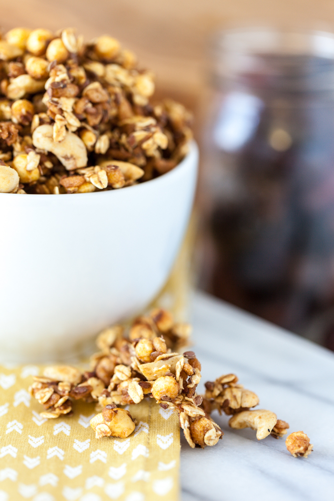 Salted Cashew Caramel Corn Granola