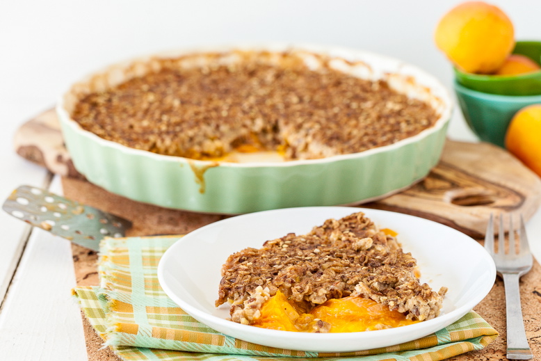 Baked Apricot Crumble Oatmeal