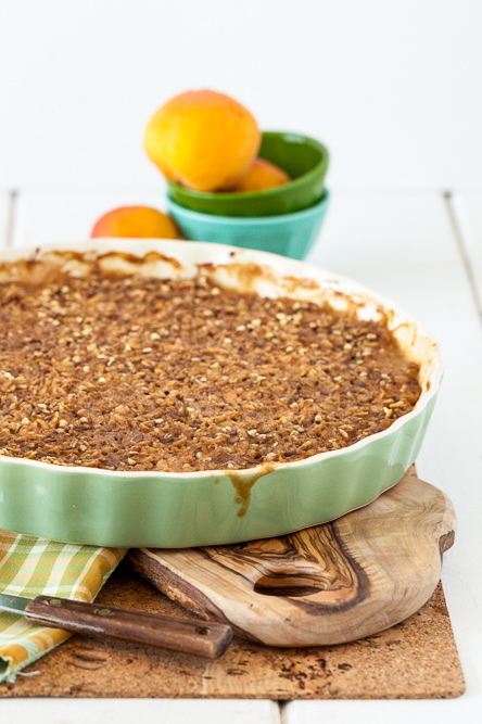 Baked Apricot Crumble Oatmeal