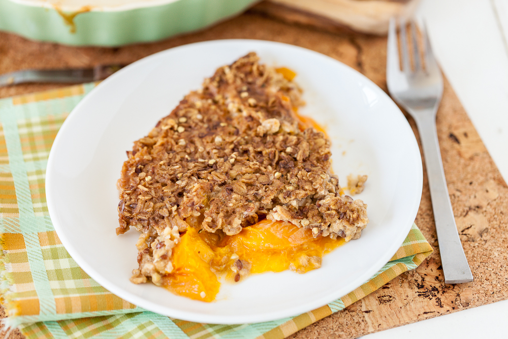 Baked Apricot Crumble Oatmeal