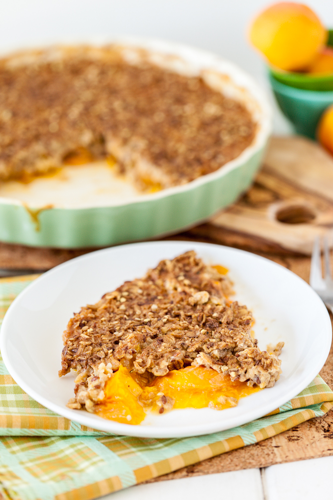 Baked Apricot Crumble Oatmeal