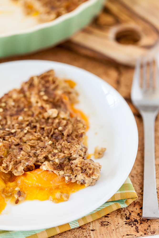 Baked Apricot Crumble Oatmeal