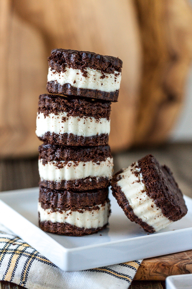 Brownie Cookie Pistachio Ice Cream Sandwiches - Butternut Bakery