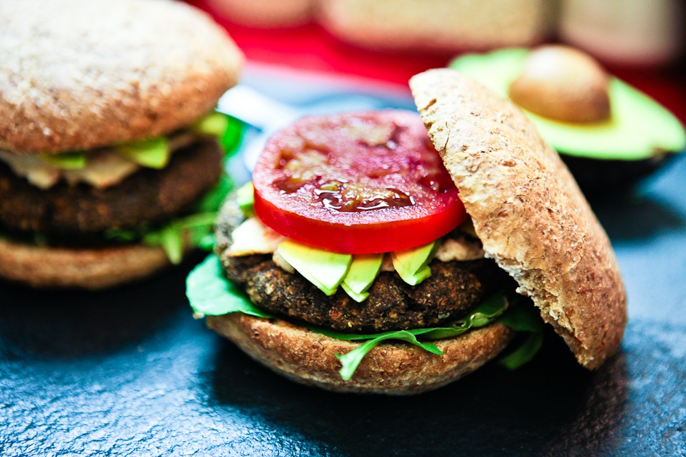 Lentil Mushroom Cheeseburgers