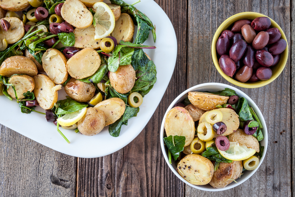 Warm Lemony Olive Potato Salad