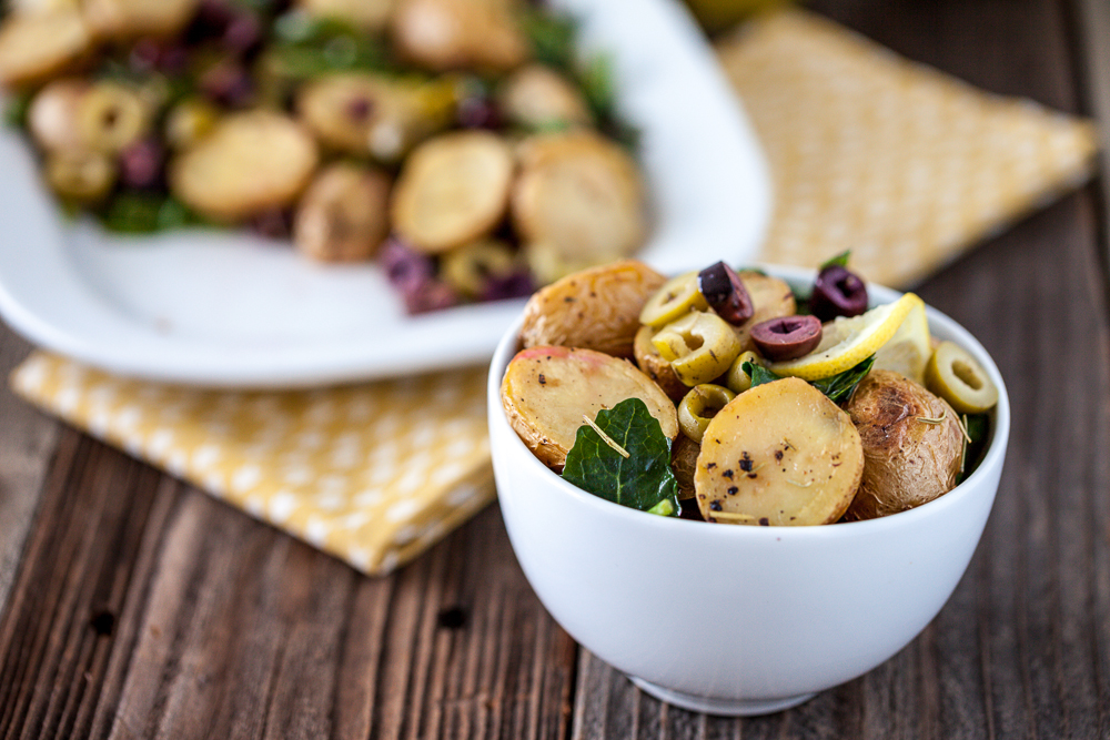 Warm Lemony Olive Potato Salad